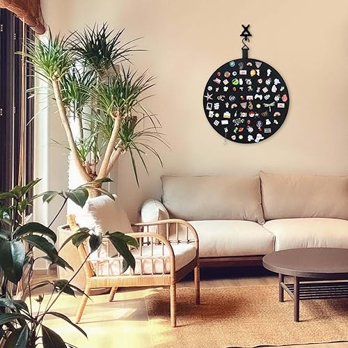 Vista 21 de 2 Pink Circle Wall Hanging Brooch Pin Organizer,Pin Collection Display Case,pin Board for Enamel pins,Holds Up to 76 Pins.(Not Include Any