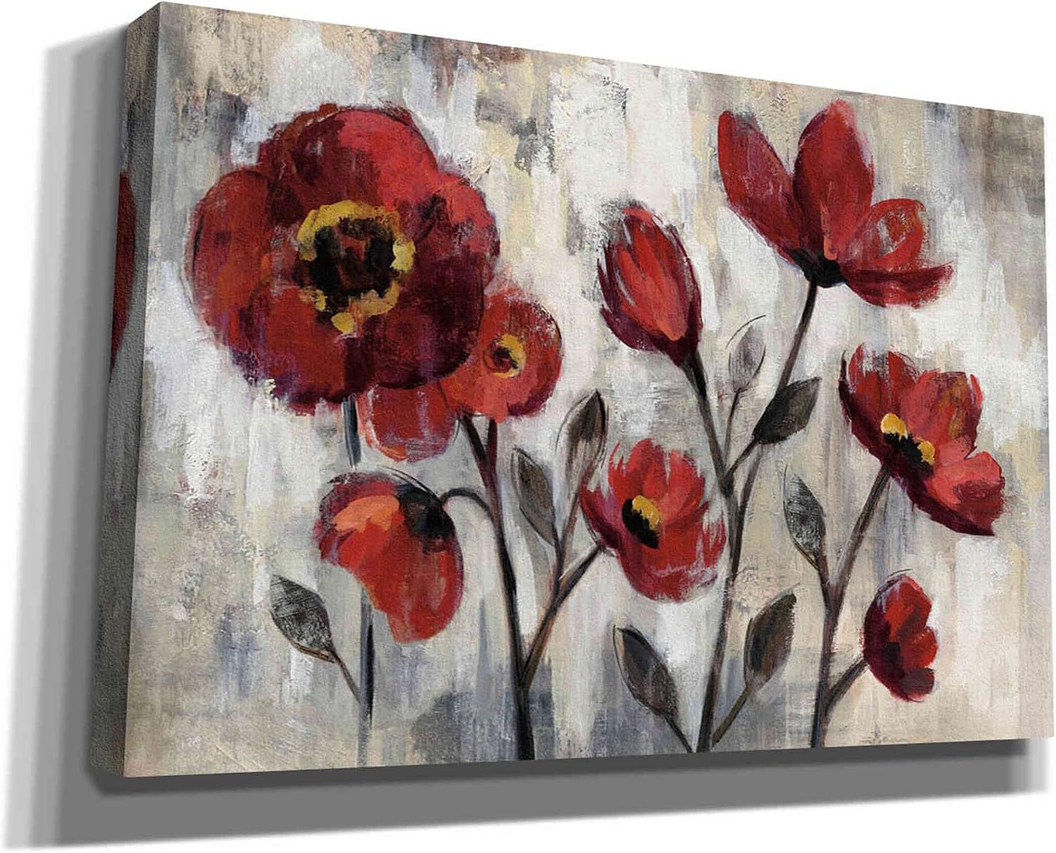 Epic Graffiti 'Floral Simplicity' by Silvia Vassileva, Canvas Wall Art, 18"x12"