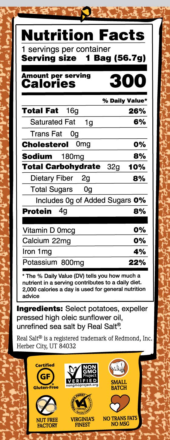 Route 11 Potato Chips Lightly Salted (case of 30 bags, 2oz each)