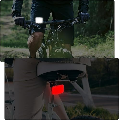 Miniatura 6 de Juego de 6 reflectores de bicicleta delanteros y traseros, reflectores de radios de rueda de bicicleta, plástico ABS, blanco y rojo, reflector de