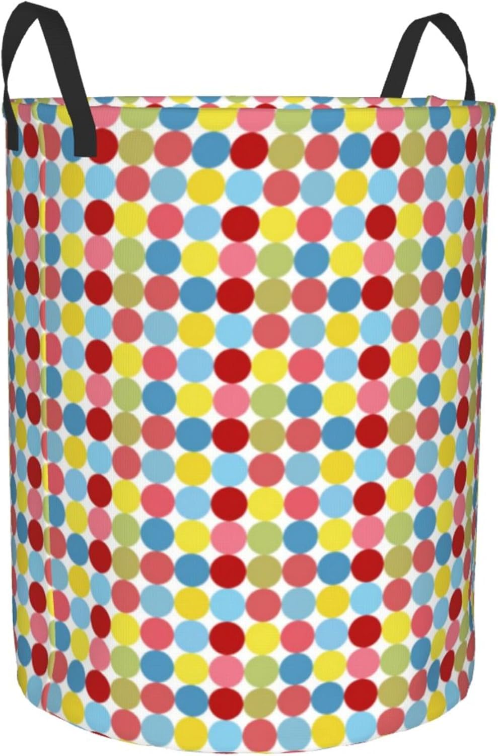Large Laundry Hamper, Colorful Dots Laundry Basket Collapsible & Waterproof Storage Basket for College Dorm, Family Essentials