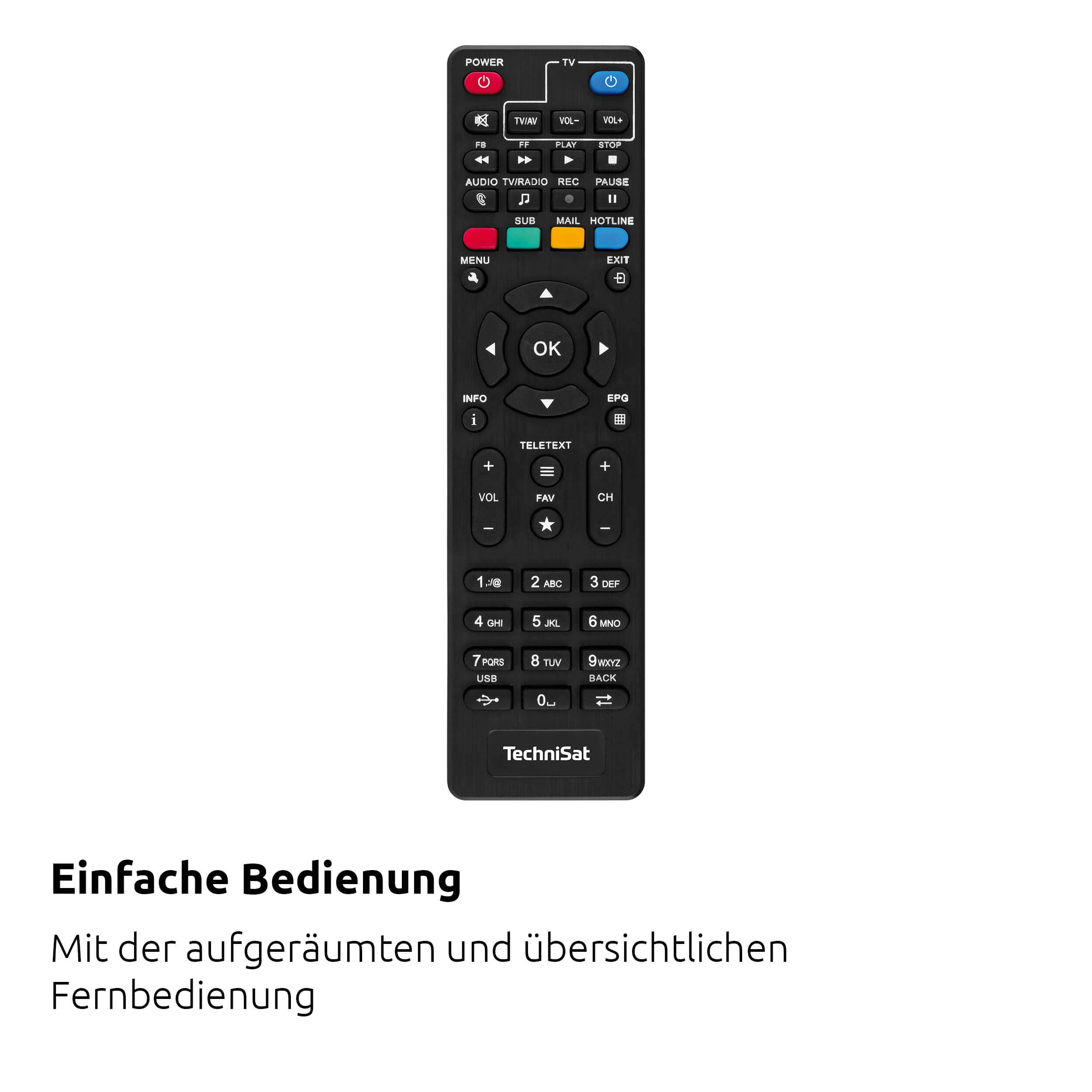 TechniSat HD-C 232 Récepteur HD pour télévision numérique par câble (HDTV, DVB-C, HDMI, péritel, USB 2.0, RF in, RF Out, EPG, télécommande) Noir