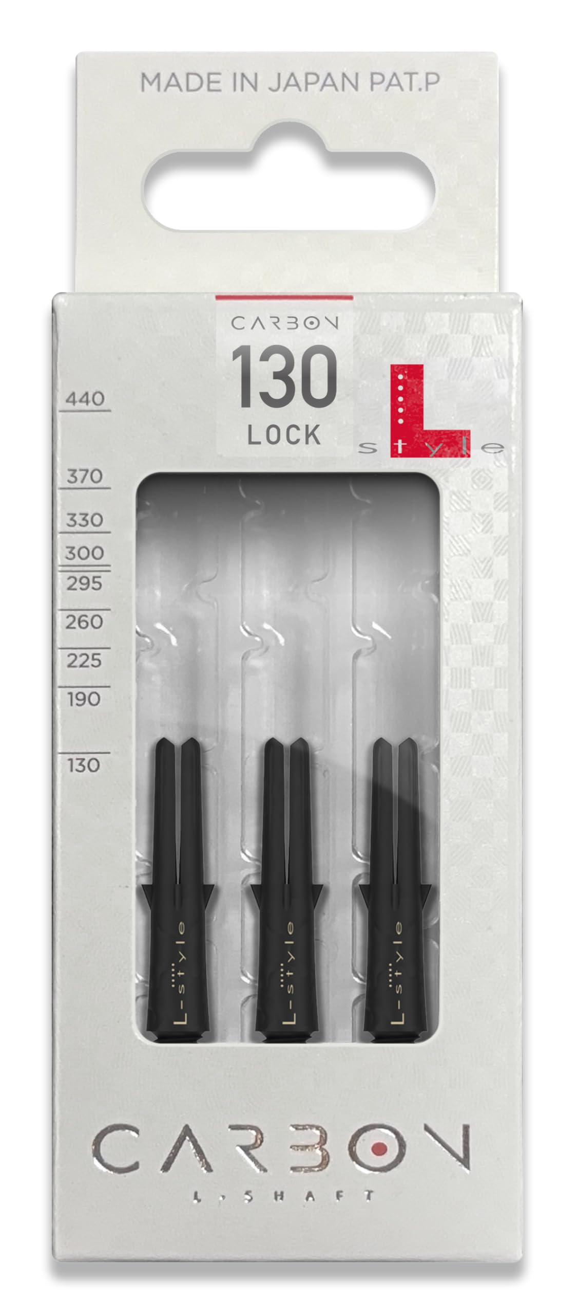 L-style L-Shaft Carbon Locked Dart Shafts – Lightweight Carbon Shafts for Soft Tip &amp; Steel Tip Darts – Set of 3