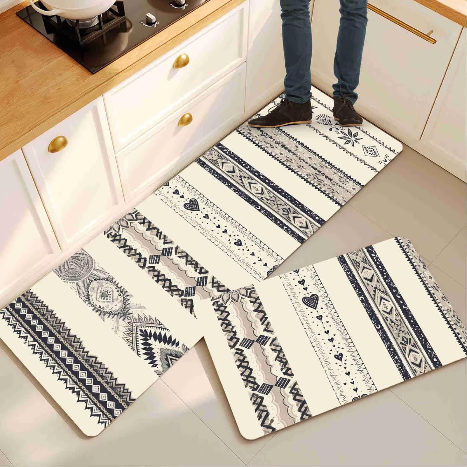 Alfombra cocina pasillo larga y alfombra corta lavable para lavadero