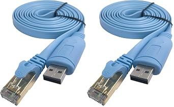 DSD TECH SH-RJ45P USB to Console Cable with PL2303GT chip for Routers Switches 1.8M/5.9FT Pack of 2