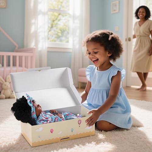 Miniatura 3 de BABESIDE Realista Reborn Black Girl- Muñecas realistas de 18 pulgadas con ropa y juguete de regalo para niños a partir de 3 años