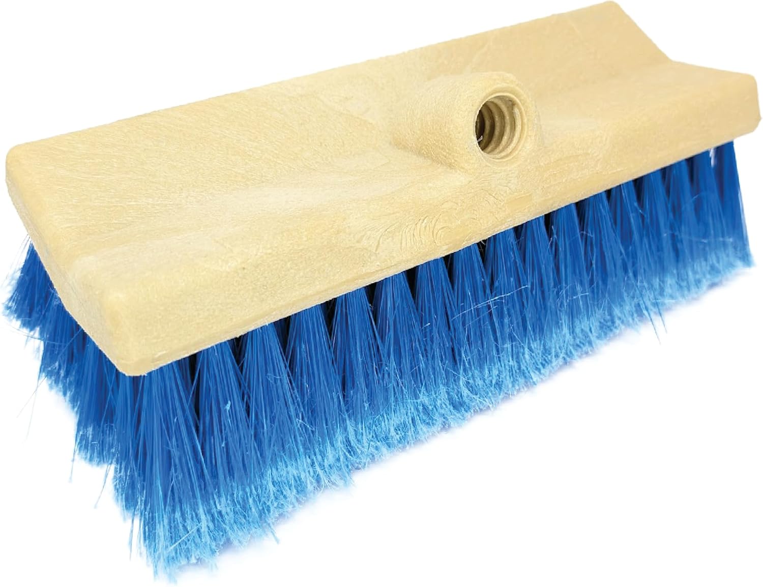 Teravan 10" Flow-Thru Bi-Level Wide Scrub Brush with Medium Soft Bristles, Wash Brush for Cleaning Car, Truck, RV, Van, Window, Deck, Solar Panel and House Cleaning (Blue)