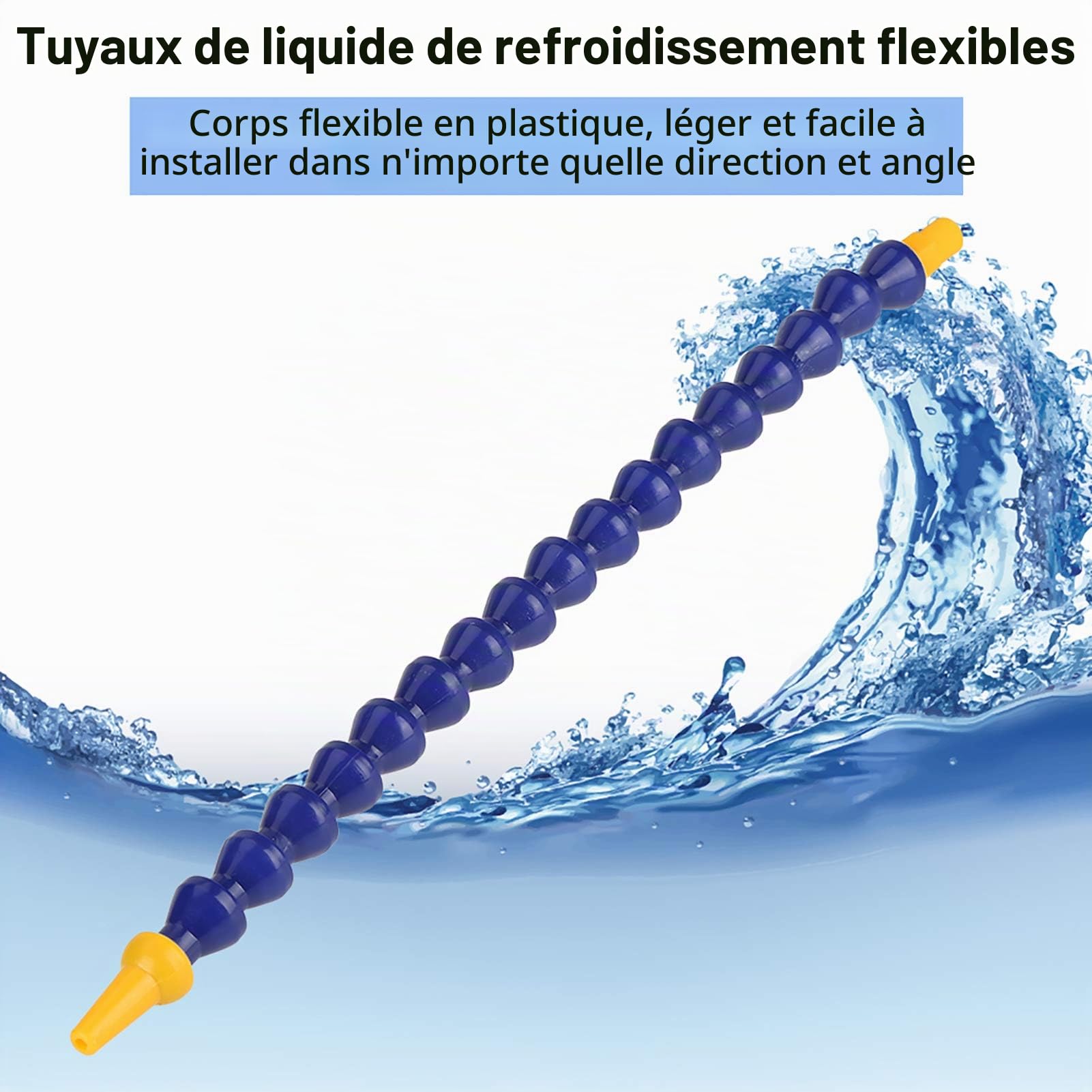 10pcs Tuyaux Flexibles En Plastique, Tuyaux flexibles en plastique pour eau huile liquide de refroidissement, Flexible plomberie Pour Machine CNC De Tour, 1/8 BSPT Fil Tuyau pour tour CNC-30 cm