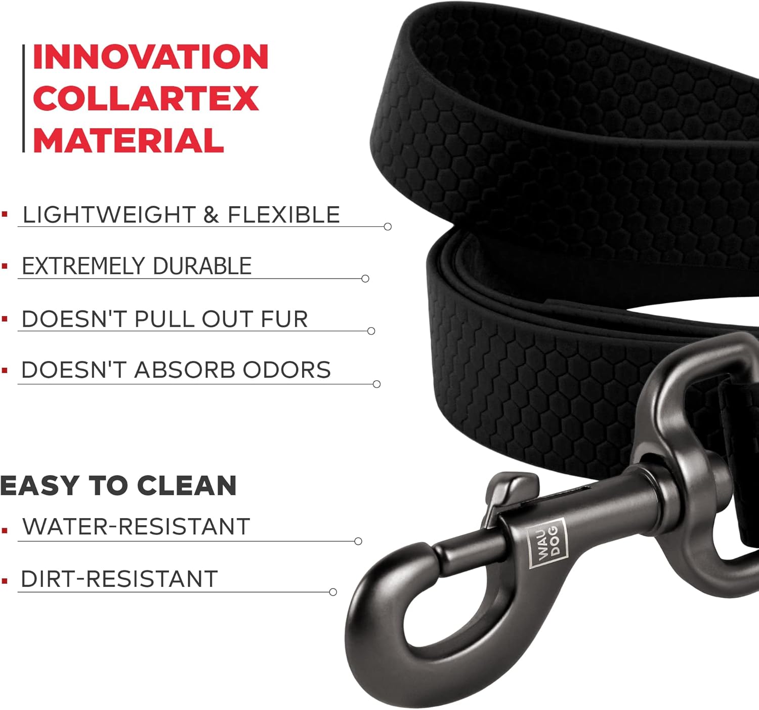 Waterproof Dog Harness 3/5 Wide Black/Waterproof Dog Leash 6Ft Black