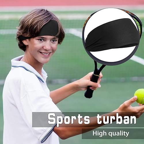 Miniatura 3 de 6 diademas para niños y niños, bandas atléticas para niños, diademas de fútbol para niños, bandas de sudor elásticas que absorben el sudor