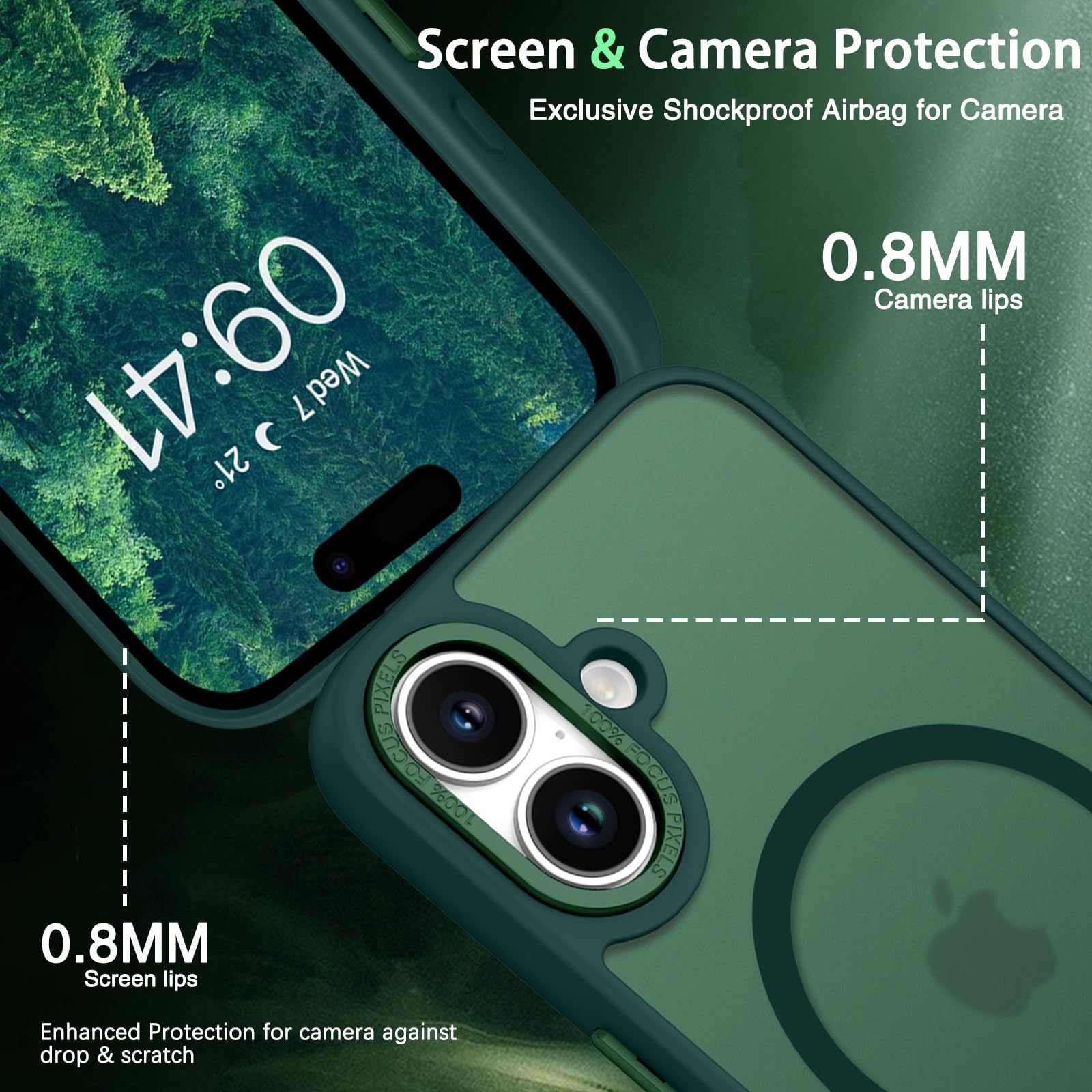 DUEDUE Cover Magnetica per iPhone 16 6.1[Compatibile