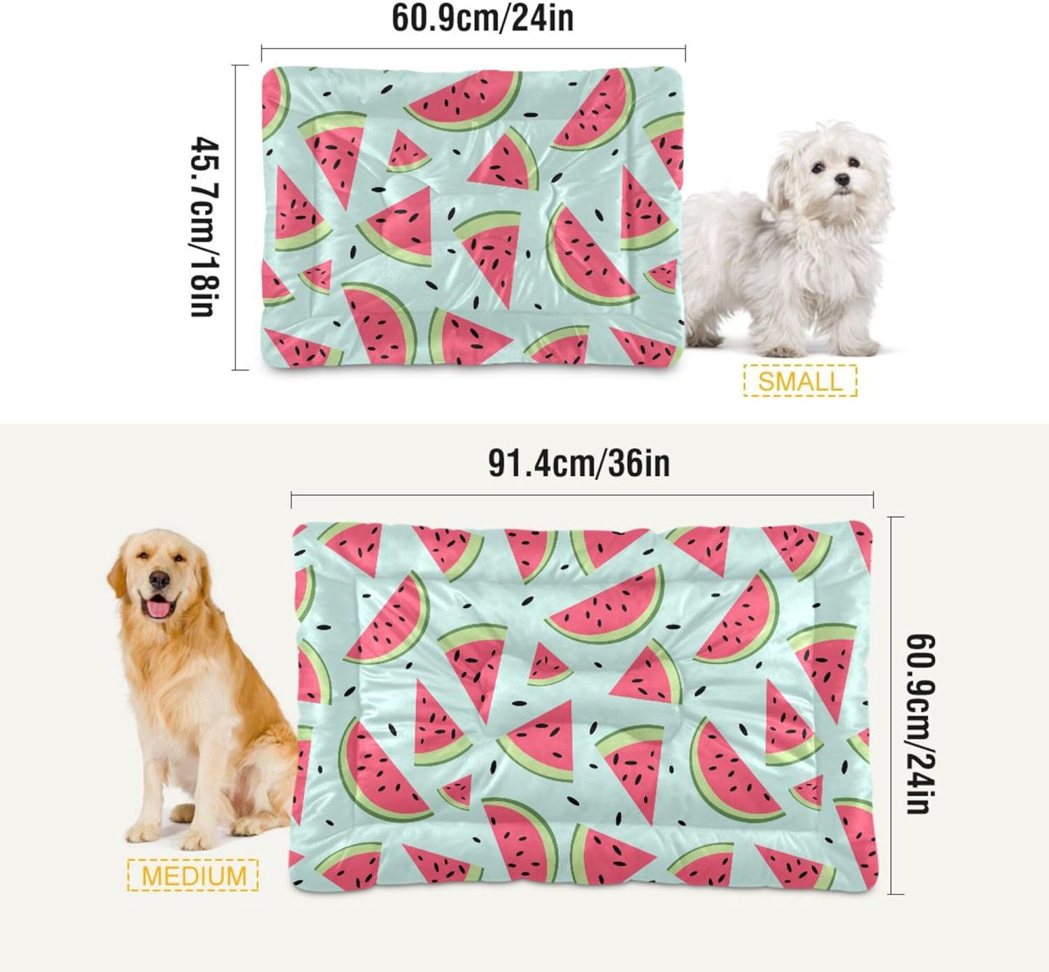 review Watermelon Pet Bed Soft Non-Slip Bottom Design Calming Dog Bed for Small Medium Dogs and Cats,24x18in