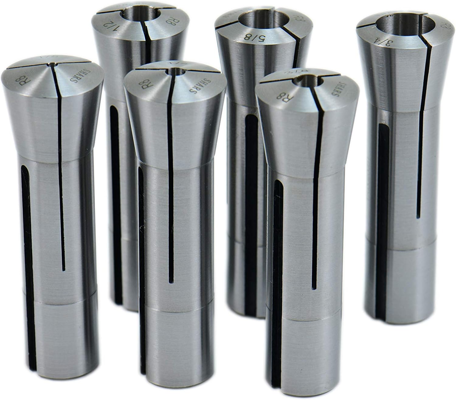 Shars 1/8" - 3/4" By 8TH Precision R8 Collet 6pc Set 202-5131 M[