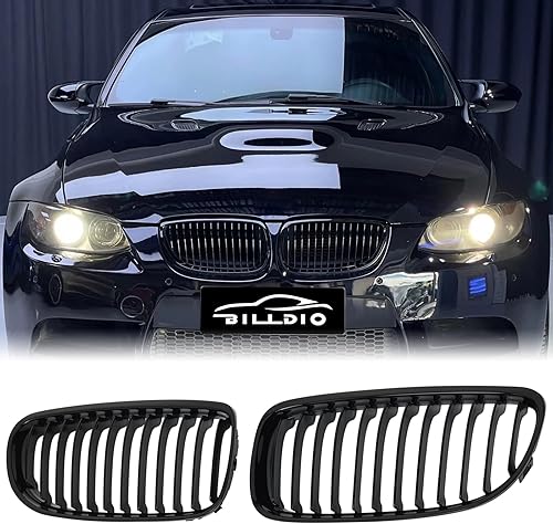 BILLDIO Parrilla E90  Rejilla negra de riñón individual compatible con BMW serie 3 E90 2009-2011 323i 328i 328xi 335d 335i 335xi Sedan LCI, E91 328i