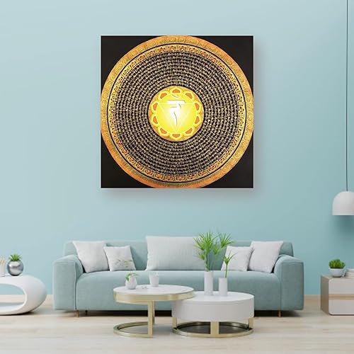 Miniatura 4 de Póster de meditación de buda, mantra de chakras del plexo solar, mandala, budismo, religión, póster de arte de pared, regalos para dormitorio,