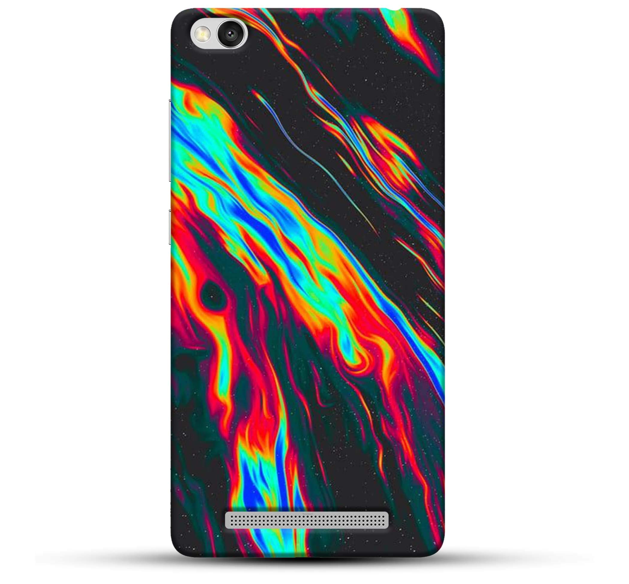Outlouders Cool Fire Ice Abstract Black Background Designer Printed Hard Back Case and Cover for Xiaomi Redmi 4A