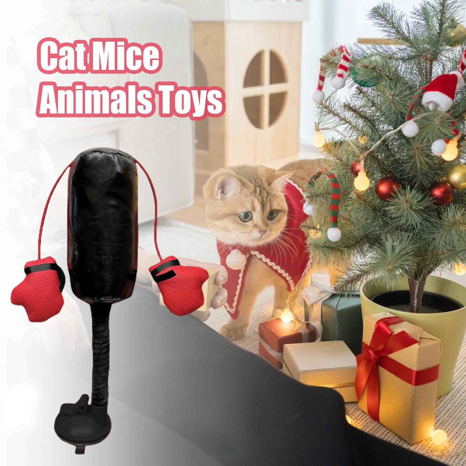 Sac de Frappe pour Chat, 14 x 29 cm Ca-TS Boxing Ba-GS Toy, Ca-t Punch Ba-g, C-at Jouet d'exercice, créatifs pour Chaton, sûrs, Jouet d'exercice interactif pour Animaux de