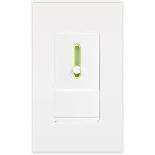 TOPELE in Wall Dimmer Switch, Single Pole or 3-Way Slide Control Dimmer Rocker Switch, Compatible with Dimmable LED Lights, Incandescent and CFL, Wall Plates Included, White