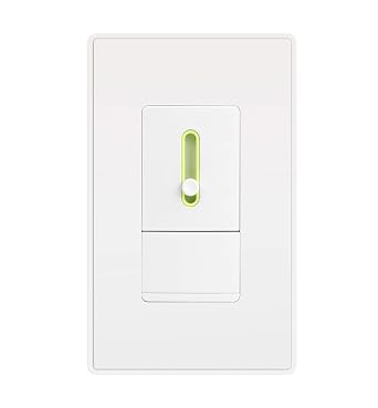 TOPELE in Wall Dimmer Switch, Single Pole or 3-Way Slide Control Dimmer Rocker Switch, Compatible with Dimmable LED Lights, Incandescent and CFL, Wall Plates Included, White