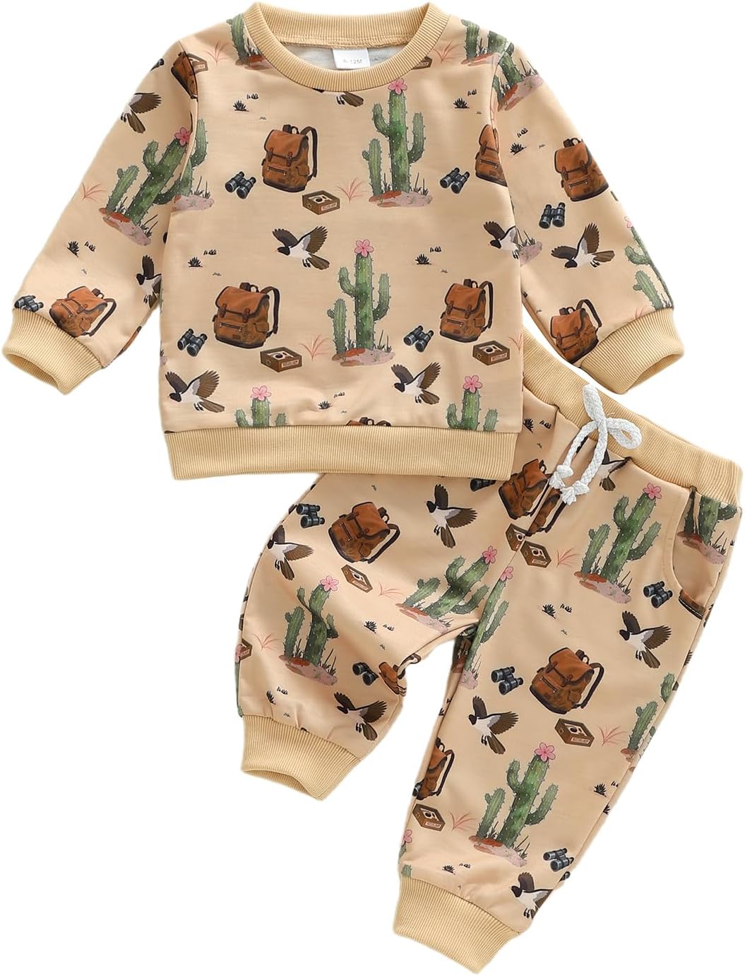 Kayotuas Western Baby Boy Clothes Cowboy Sweatshirt Tops Jogger Pants Set Toddler Country Outfit Infant Fall Winter Clothing