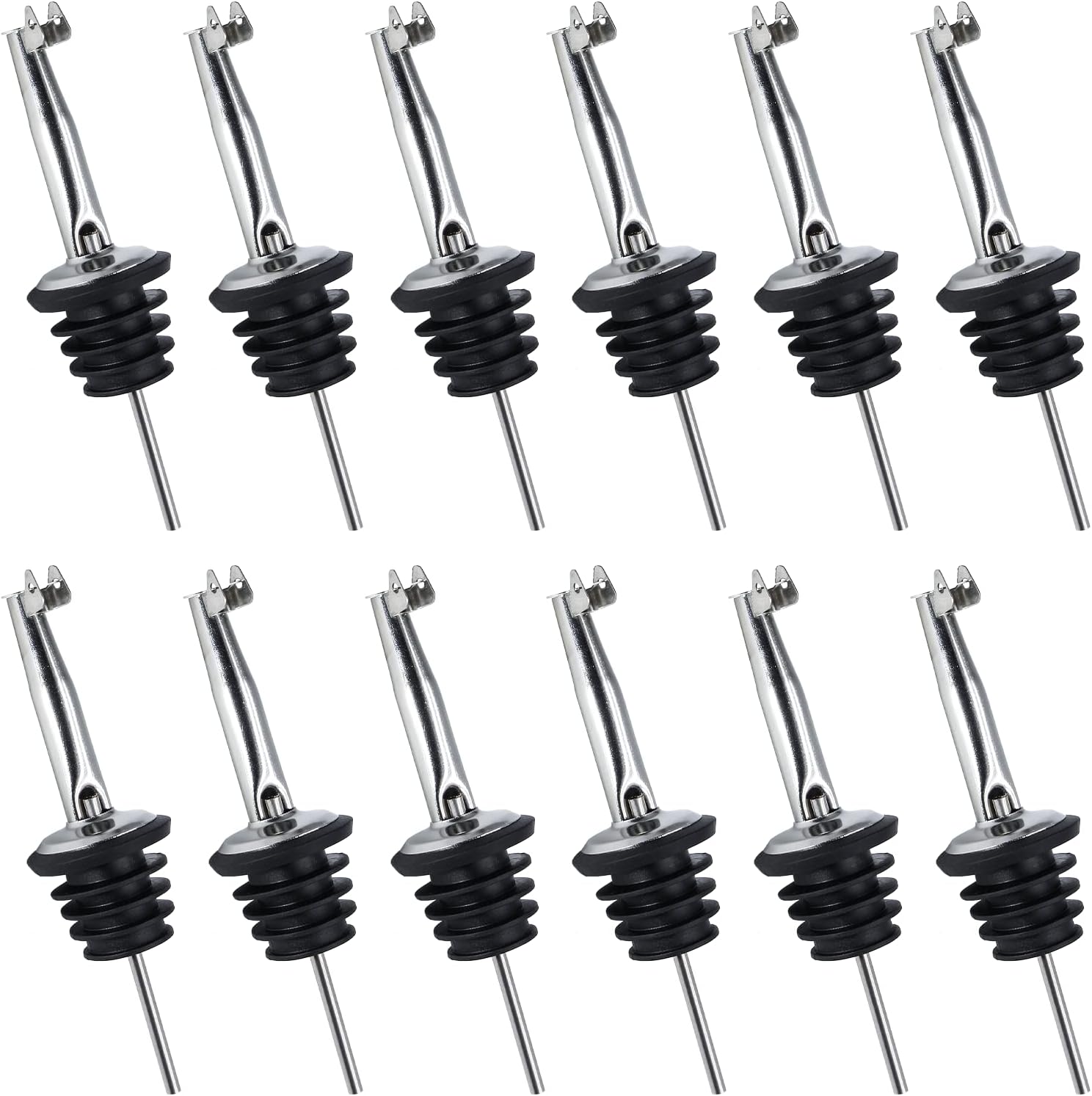 12PCS Stainless Steel Bottle Pourers
