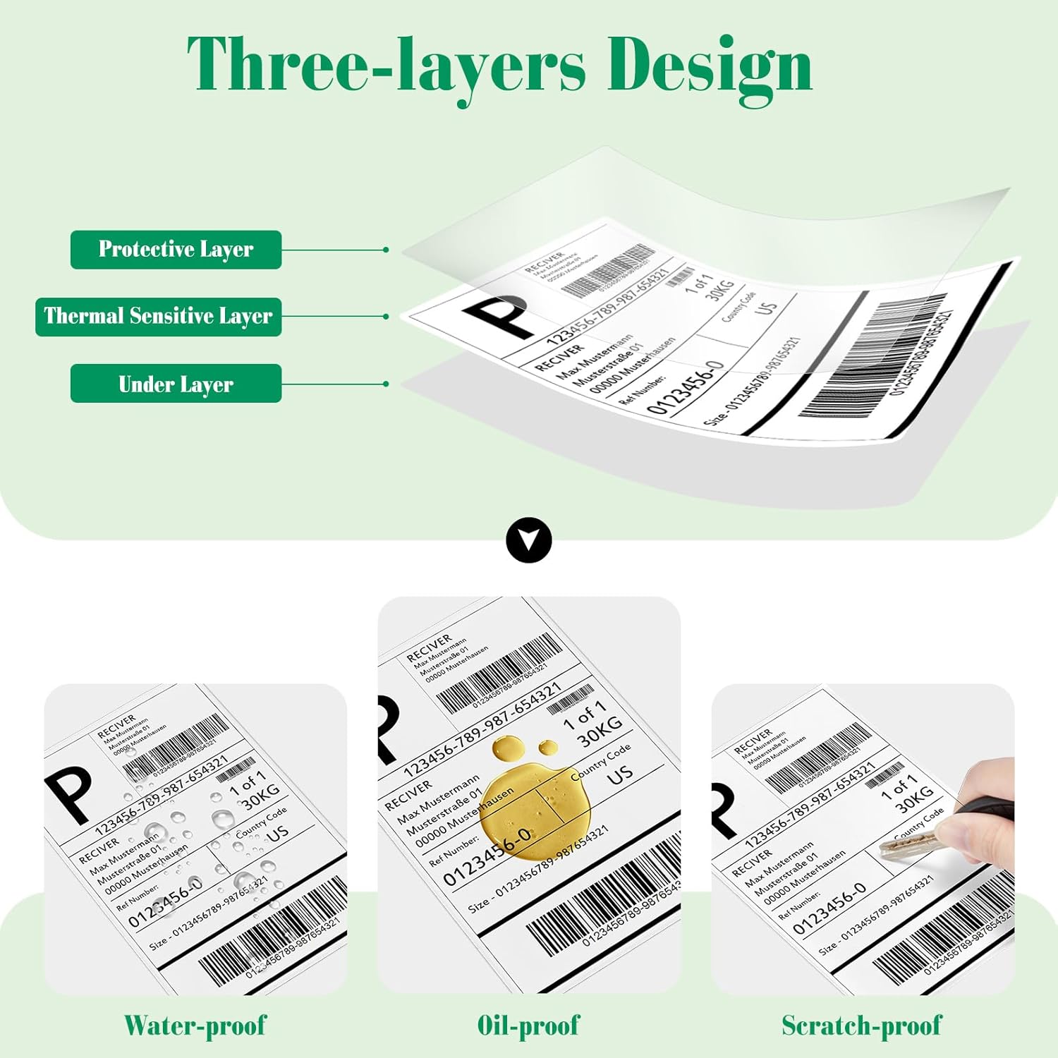 METRONIC Thermal Labels 4x6 200 Labels Fanfold Direct Shipping Label with Perforated and Strong Adhesive Mailing Stickers Paper Thermal Printer Sticker for Most Printer Shipping Supplies - Image 3