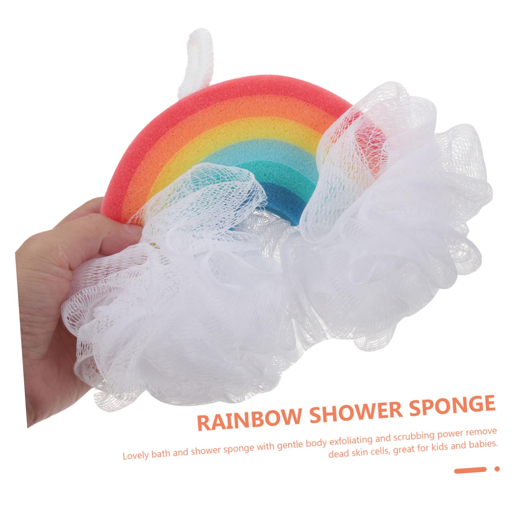 iplusmile Esponjas de Baño para Niños en Forma de Arcoíris 2 Piezas Esponjas Suaves para Ducha y Exfoliación Ideales para Piel Sensible y Uso Diario