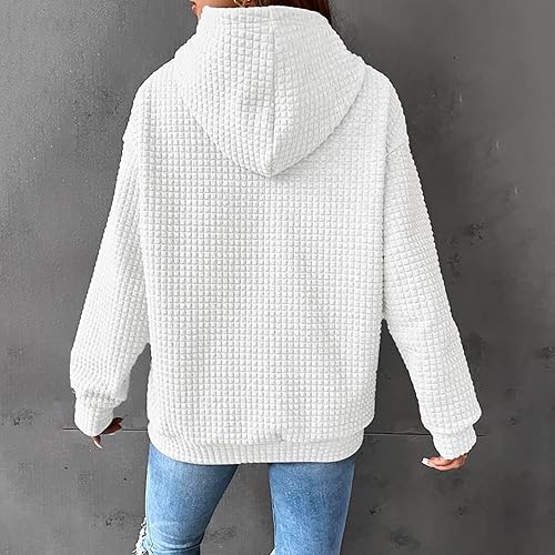 Miniatura 4 de Sudadera casual con capucha para mujer, con bolsillo, cómoda y ligera, con cordón ajustable