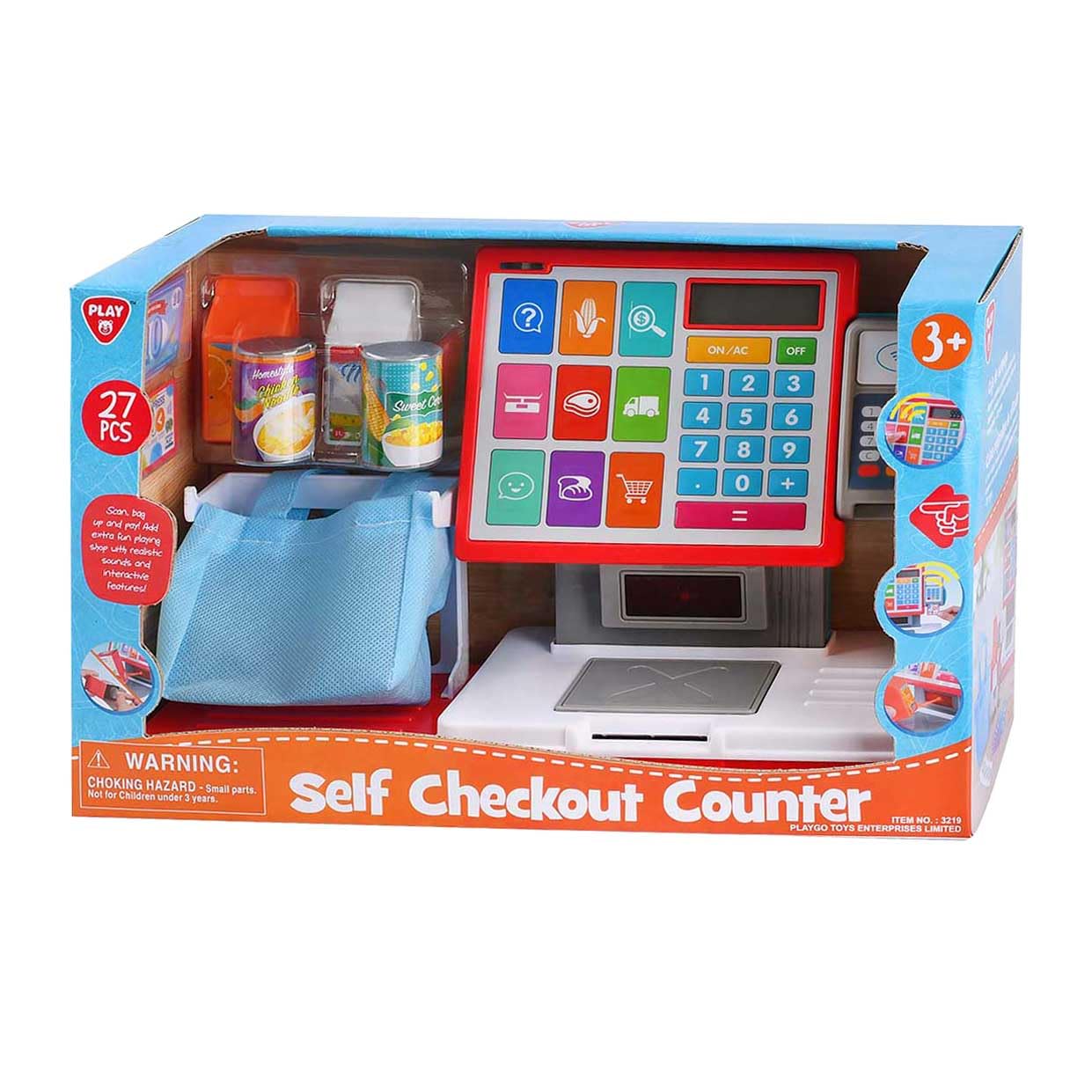 Playgo caisse enregistreuse jouet magasin interactif avec accessoires - 27 pièces