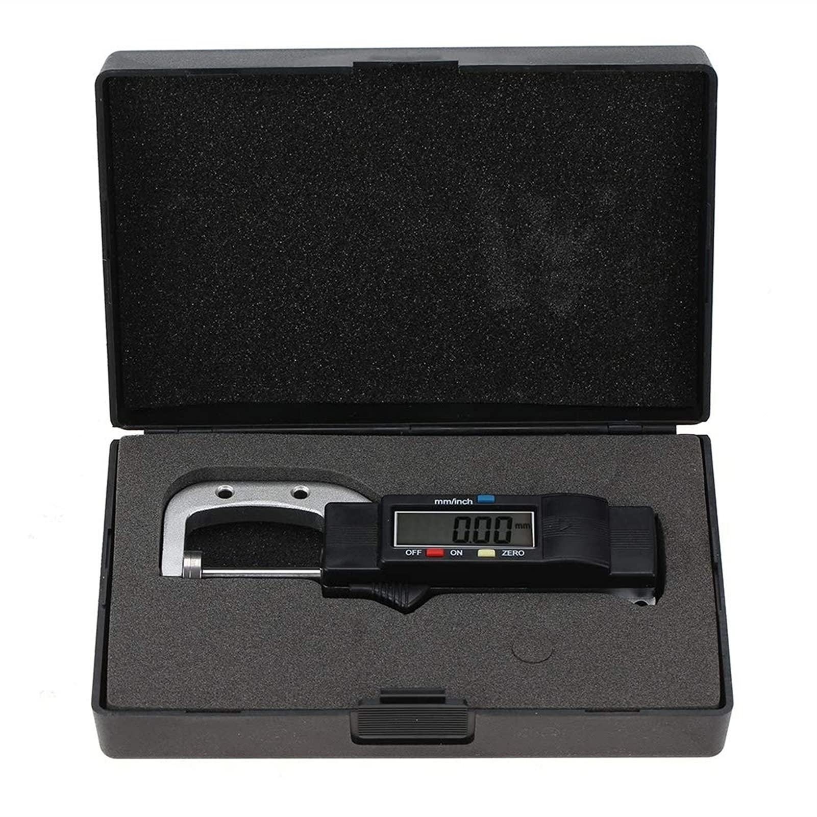 Mikrometr cyfrowy, 0-25mm Cyfrowy Mikrometr Grubościomierz Elektroniczny Miernik Grubości z Wyświetlaczem LCD