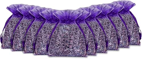 French Lavender Sachet Bags, 100% Natural Premium Dried Lavender Aromatherapy