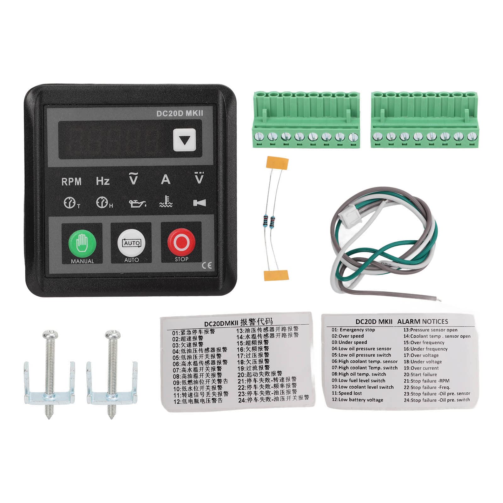 Moduł Sterujący Generatora DC20D, materiał ABS, Monitorowanie Parametrów, Napięcie Robocze 8 V-36 V, do Systemów Automatyki Agregatu Benzynowego