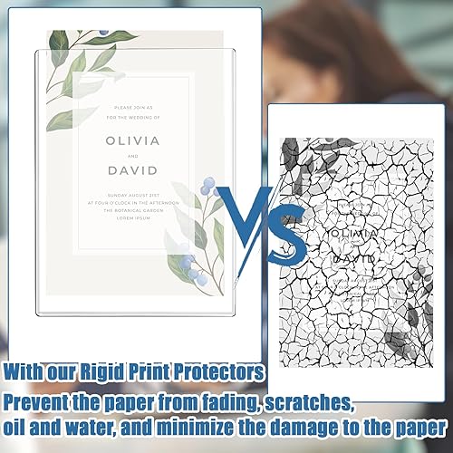 Miniatura 4 de Protectores rígidos de impresión de 8 12 x 11 pulgadas, protectores de hojas de plástico duro, protectores de revistas para coleccionistas,