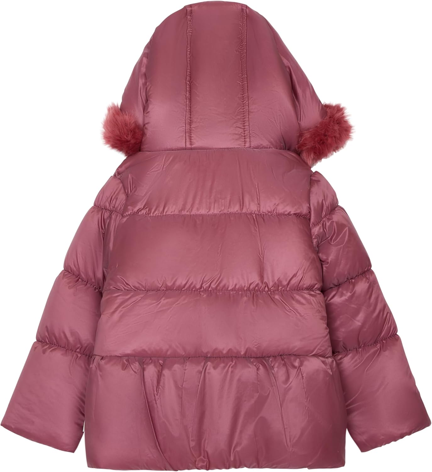 Carter's girls Winter Coat Puffer Jacket With Faux Fur Trimmed Hood - Image 2