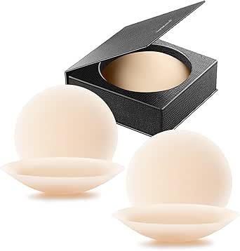 VOCH GALA Nipple Cover Ultra Thin, 2 Pairs, Silicone Nipple Pasties for Women Reusable, Breast Petals, Travel Essentials