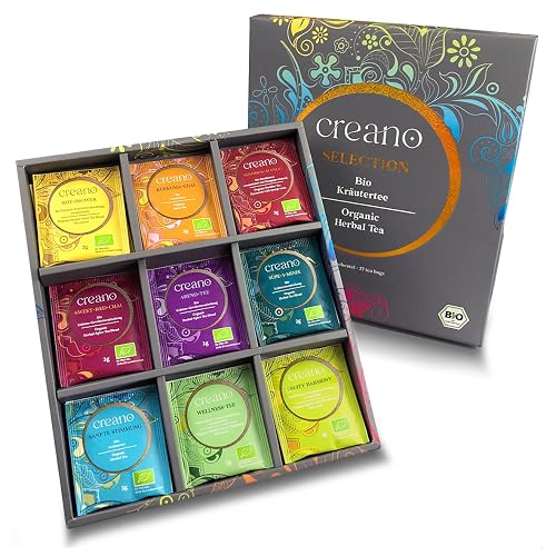 Creano Organic Herbal Tea Sampler Gift Box - A Thoughtful Wellness Gift