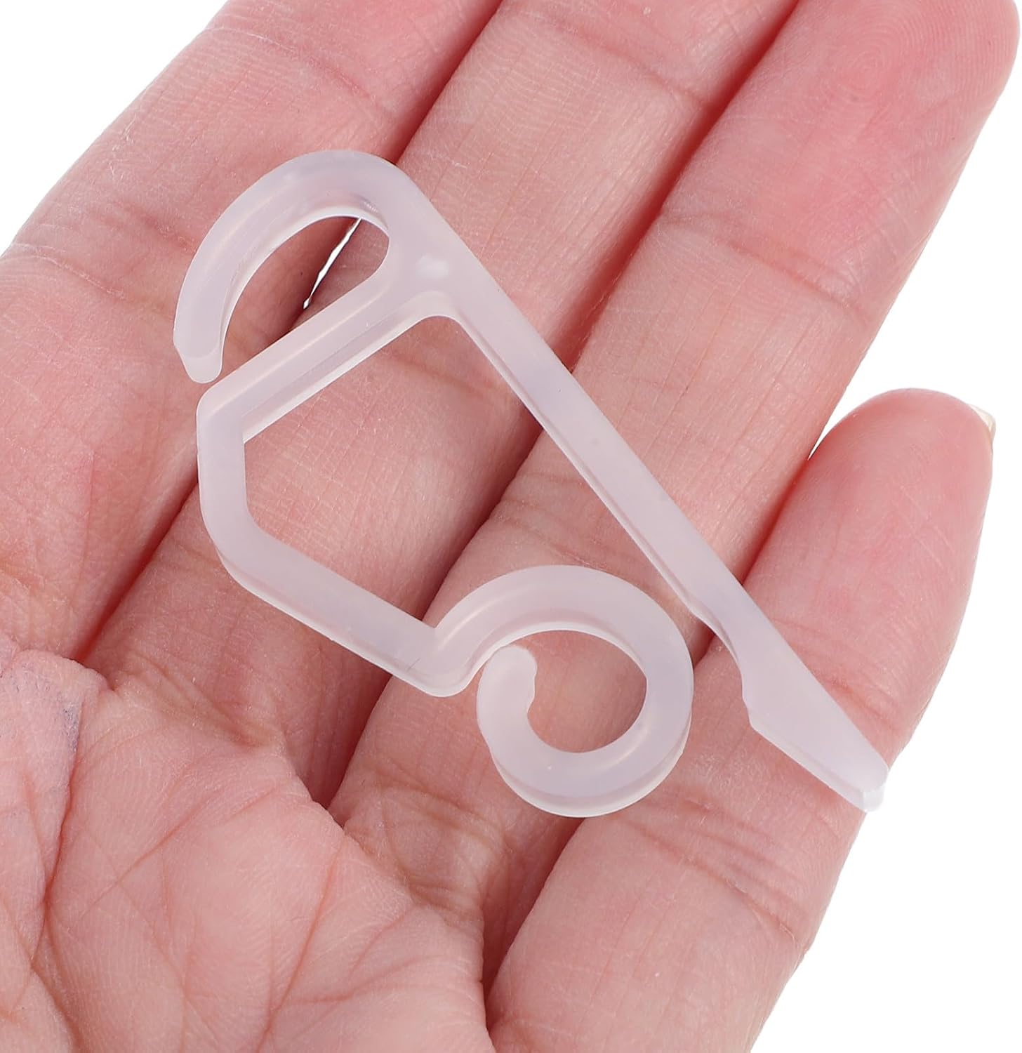GANAZONO 50pcs White Plastic Light Hanger Hooks for Outdoor String Lights and Icicle Heavy Duty Gutter Clips with Tool-Free Installation for Patio Parties and Camping Tents