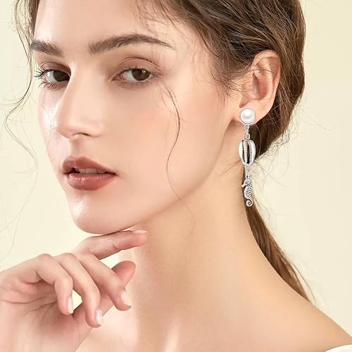 Miniatura 5 de Honbay 100 dijes de caballito de mar de aleación, colgantes de metal con criaturas oceánicas para aretes, pulseras, collares, llaveros y