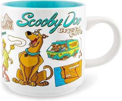 Scooby-Doo! and the Gang Crystal Cove Ceramic Mug | Coffee Cup For Tea, Espresso, Cocoa | Holds 13 Ounces