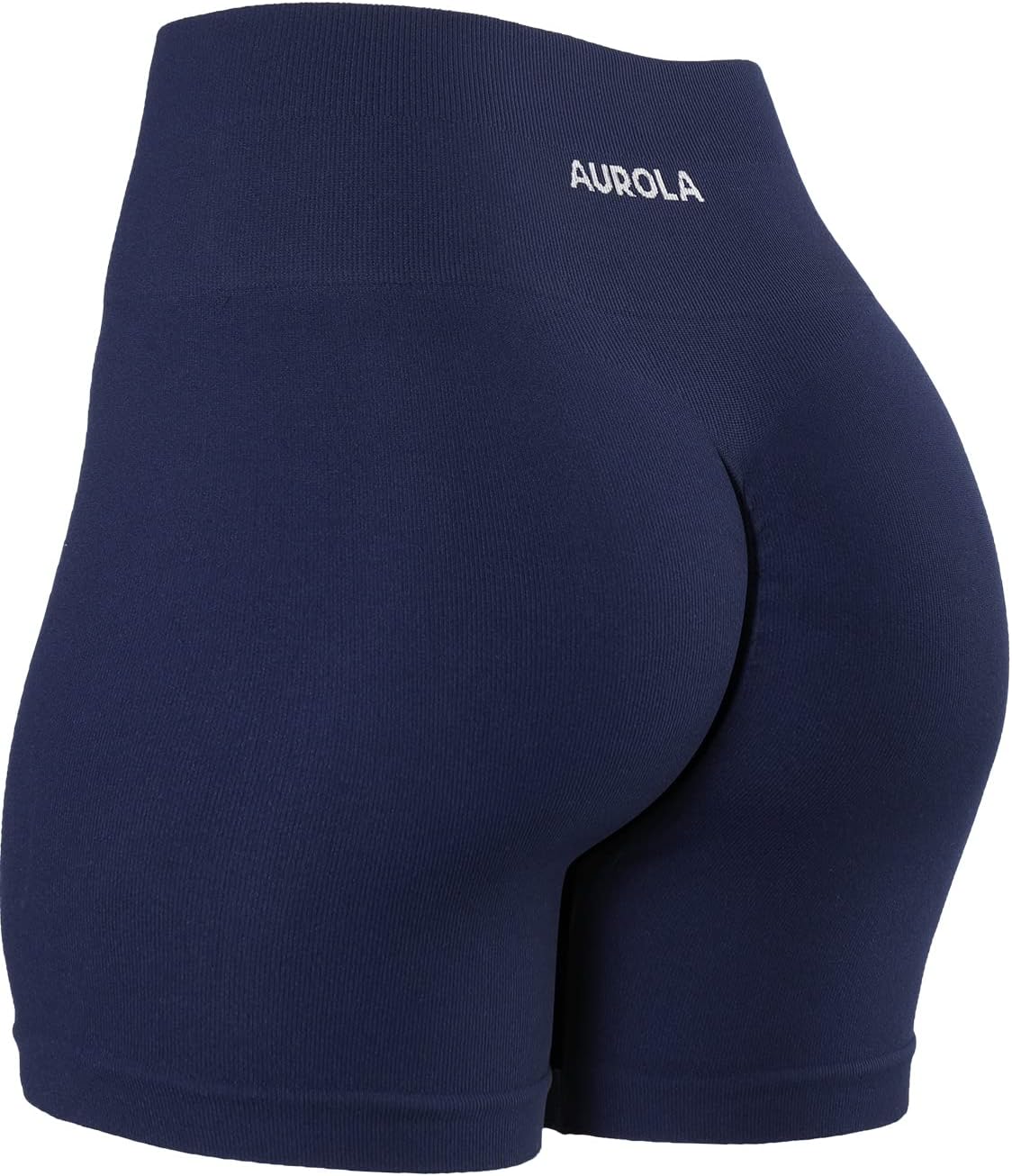 AUROLA Power Workout Shorts for Women Tummy Control Squat Proof Ribbed Thick Seamless Scrunch Active Short - Image 3