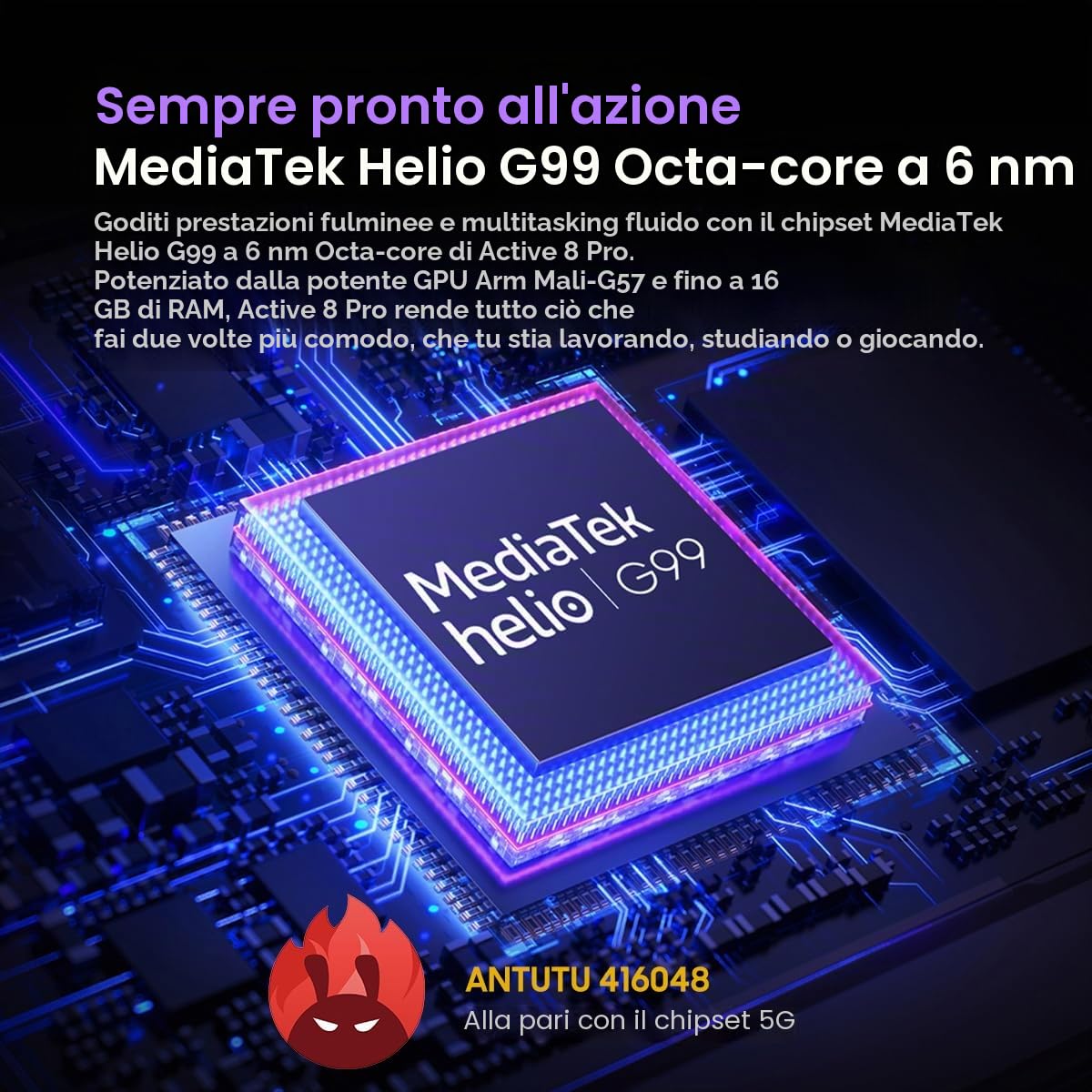 Blackview Active 8 Pro Rugged Tablet Android 14, MTK G99 16GB+256GB Tablet Android 14, 10.4“ FHD+, 22000mAh Smartphone Robusto, 48MP, 4 Lautsprecher, IP68 Wasserdicht, Dual 4G LTE, 5G WiFi, OTG, NFC