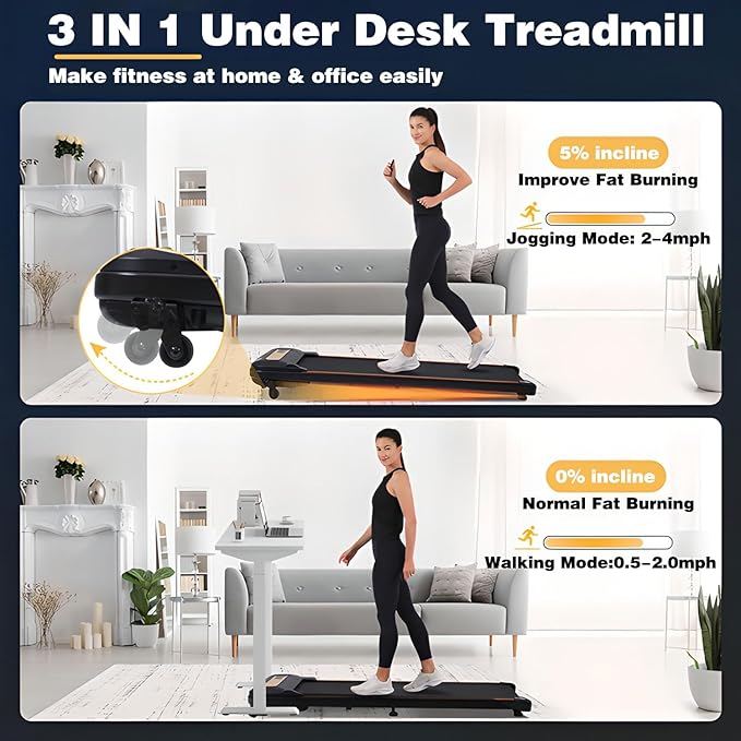Caminadora Walking Pad con Inclinación 5%, 2.5 HP, Portátil miniatura 7