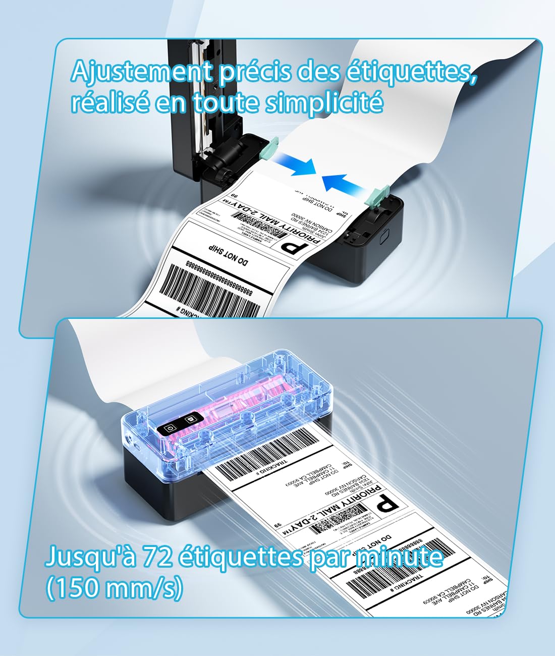 Imprimante Thermique Bluetooth 2410BT 4x6 Étiquette Expédition Compatible Amazon eBay Shopify