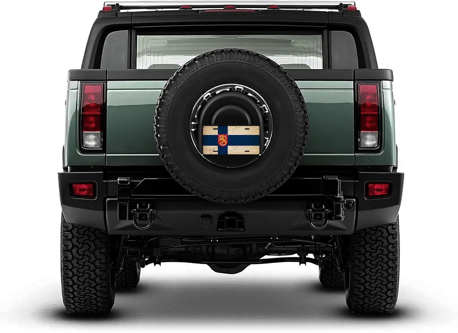 The National Flag of Finland Country Signs with Emblem Rust Retro Shield with Black Nut License Plate Frame for Personalized Car Decoration/Plate and Frame Plate and Frame