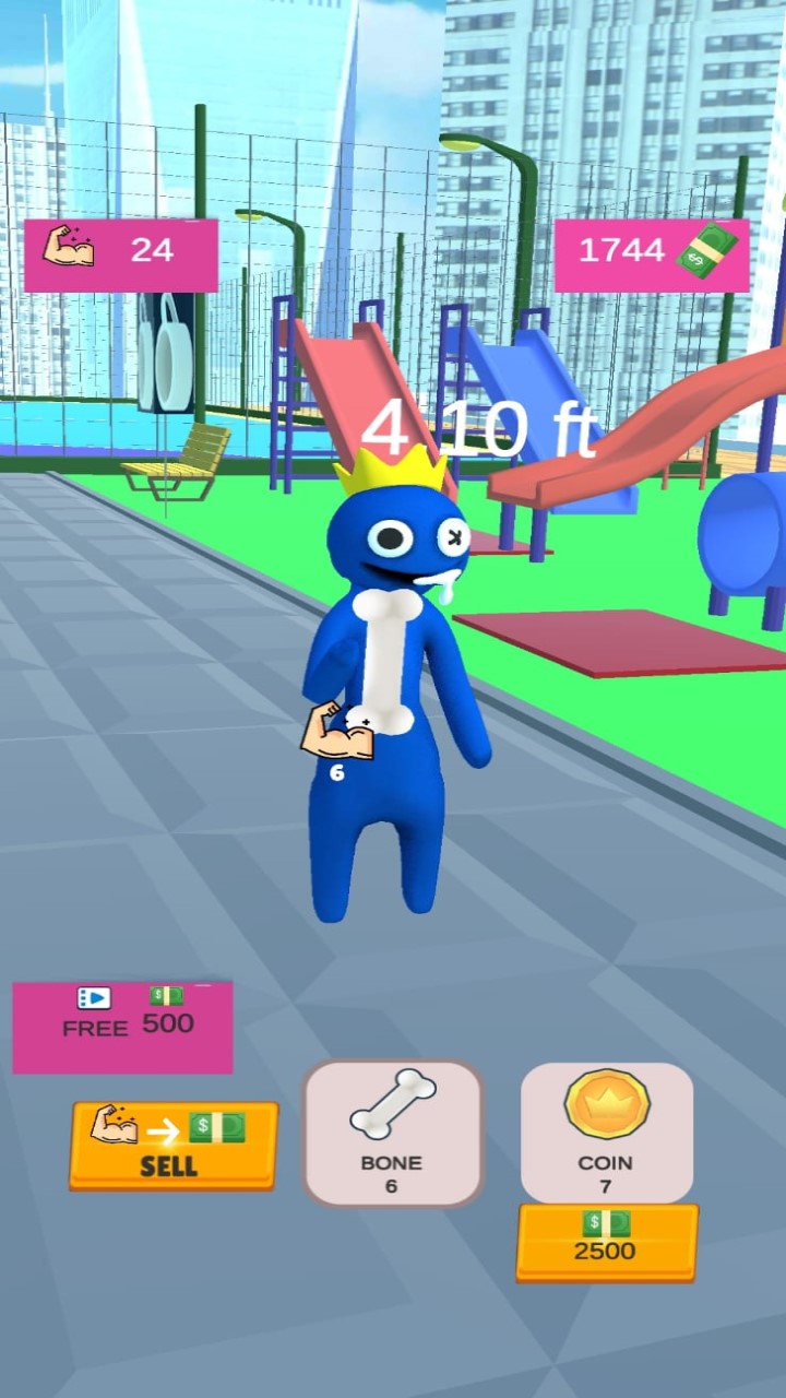 Real Blue Lift Weight Game and Fun Simulator Game Weight Lifting hero