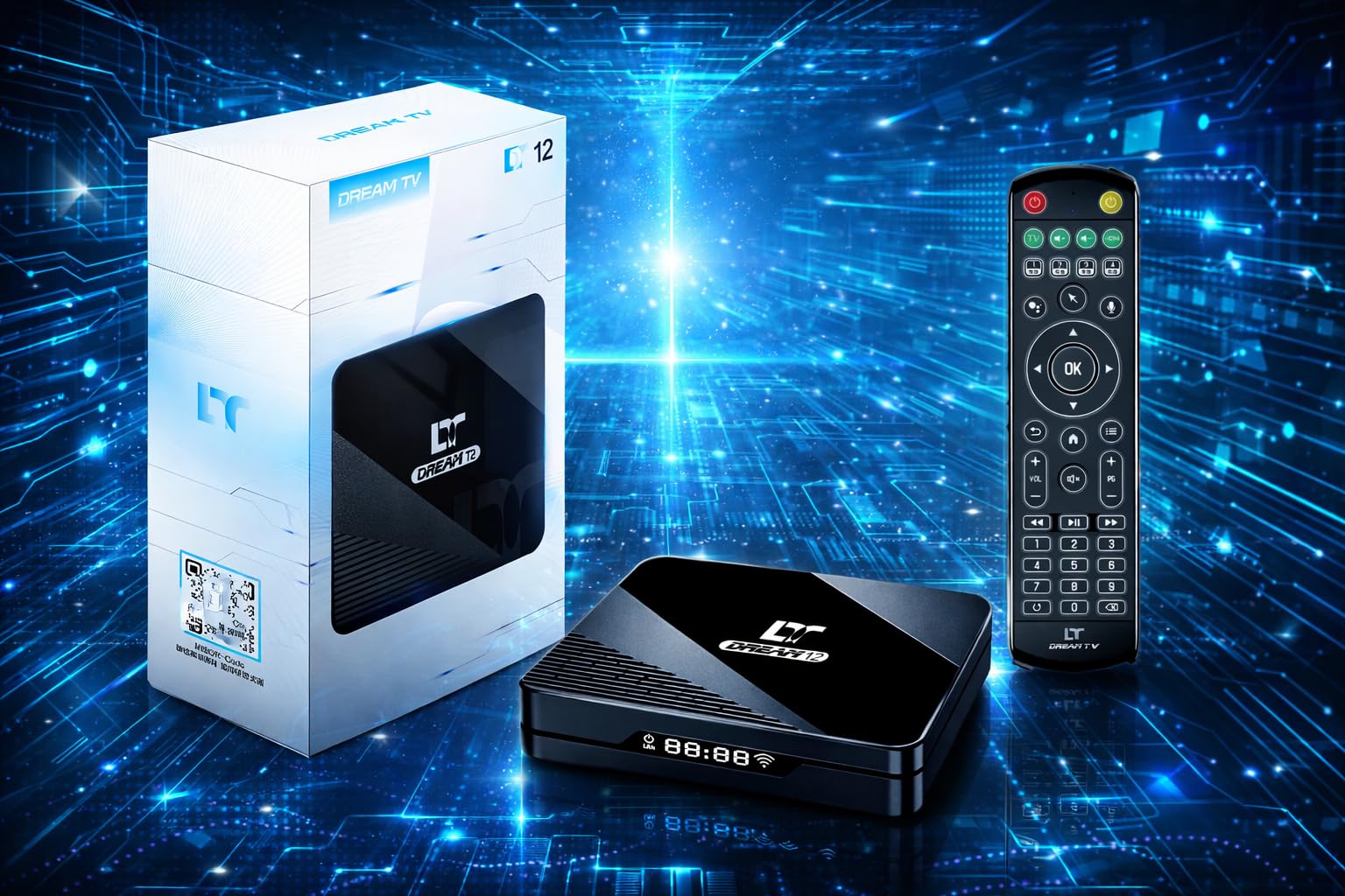 DREAM TV ポータブルメディアプレーヤー Amazon | DreamTV 12｜AI映像補正搭載｜マルチデバイス対応｜8K出力
