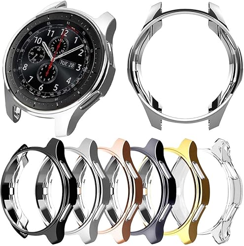 Paquete de 6 Funda protectora compatible con Samsung Galaxy Watch de 1.812 pulgadas y Gear S3 Frontier (no compatible con Galaxy Watch 4 Classic de