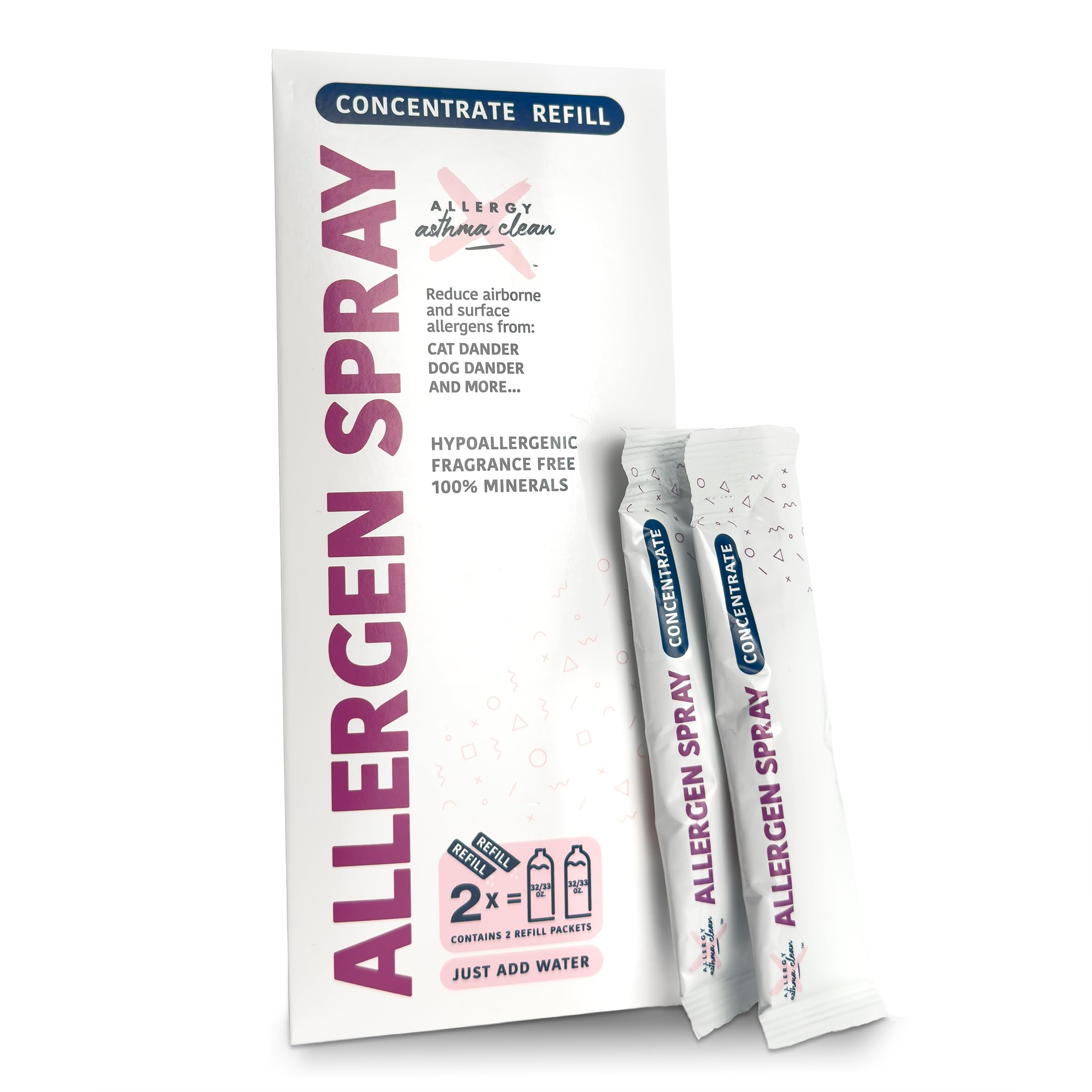 Allergen Spray Concentrate 2 Pack | Use Your Own Bottle | Over 64oz Total