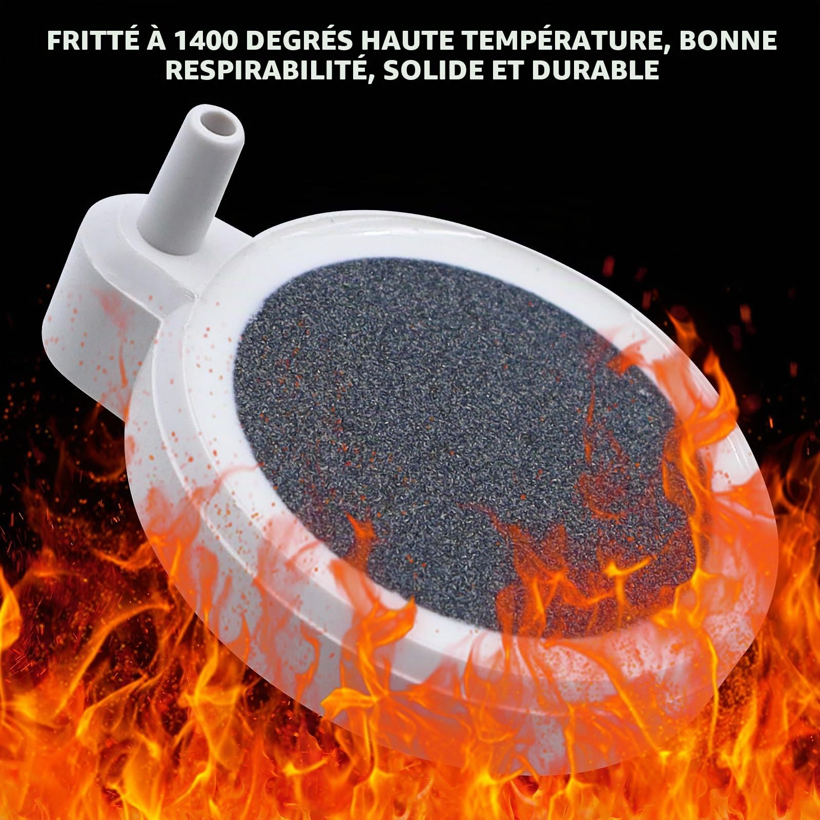 Bulleur pour Aquarium Diffuseur Air Aquarium avec Clapet Anti-Retour,Raccords en Forme de Y, Tuyau d'air de 2 m pour Ventilation à Oxygène Dissous des Accessoires d'aquarium (50 mm)