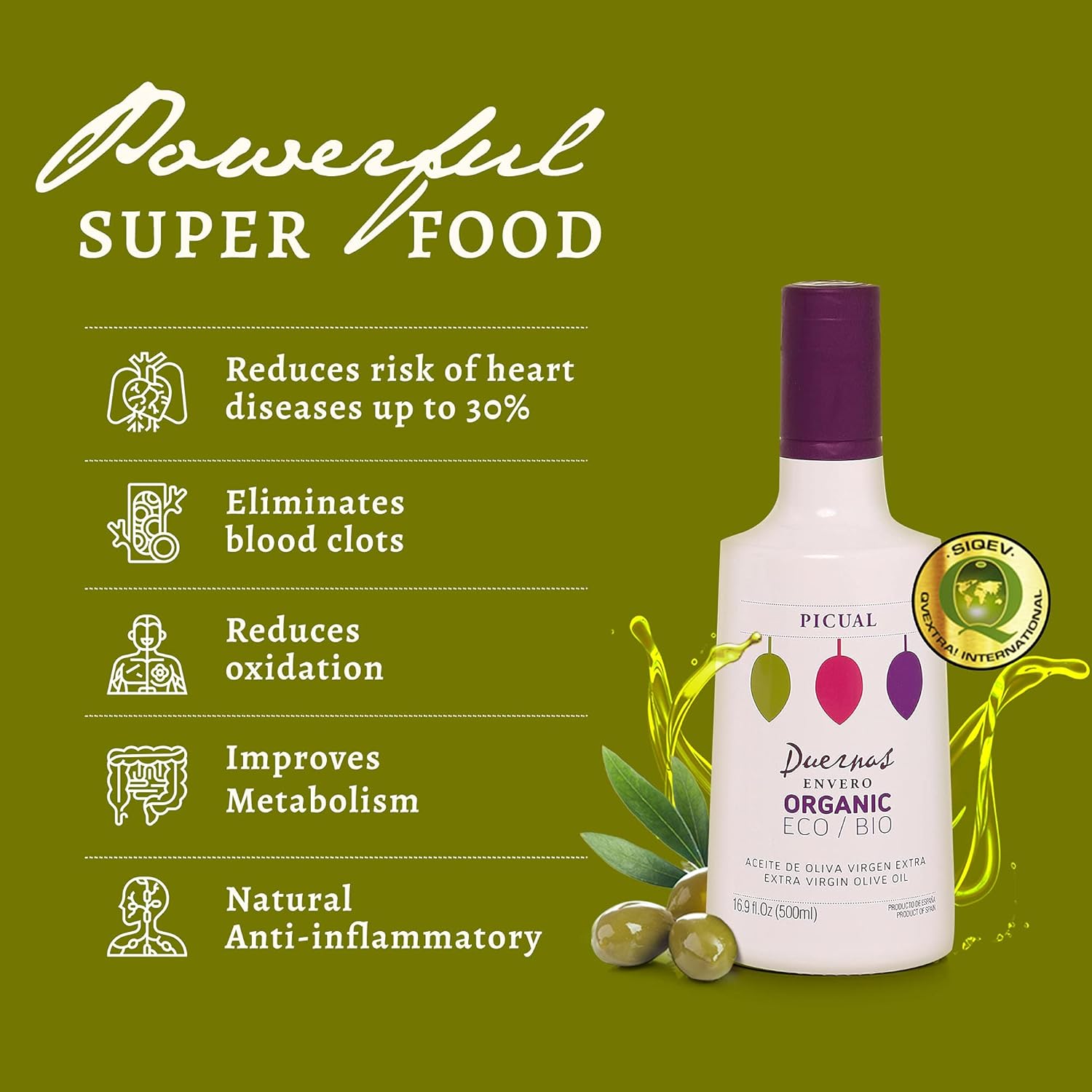 Finca Duernas Extra Virgin Olive Oil. Healthy Food Must-Have, Pantry Food Staple, Ideal for Mediterranean Diet, Extra Virgin Olive Oil (Picual 500 ML)